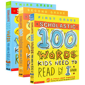 学乐美国小学100个英语词汇1-3册套装 英文版 Scholastic 100 Words Kids Need to Read 英文原版单词练习册 现货正版进口英语书籍