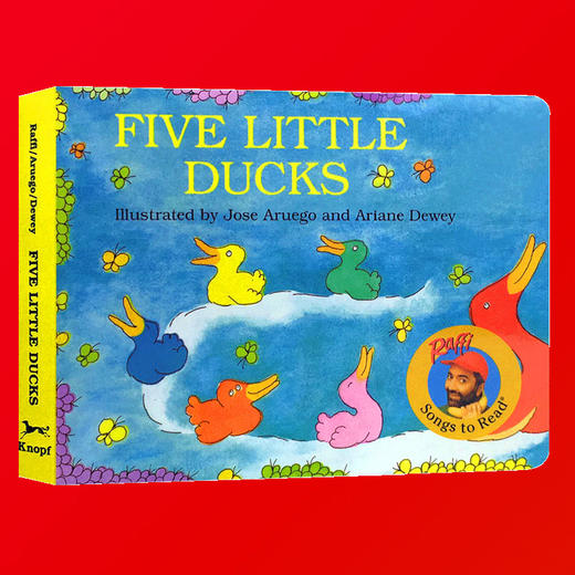 英文原版绘本书 Five Little Ducks 五只小鸭 童谣绘本纸板撕不烂纸板书 英文版 0-6岁儿童启蒙绘本故事书 廖彩杏书单英语书 商品图1