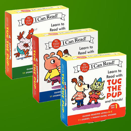 英文原版绘本 I can read Learn to Read with Tug the Pup and Friends 1-3盒装 幼儿英语启蒙认知分级读物 英文版进口书正版现货 商品图3