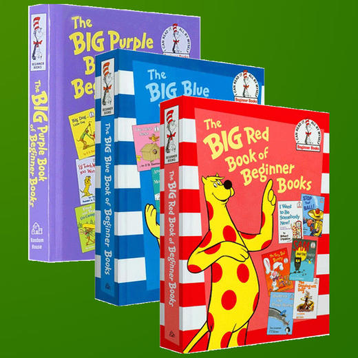 英文原版进口绘本 苏斯博士大红蓝紫书3册合集 The Big Purple Book of Beginner Books Dr Seuss 英文版儿童启蒙图画故事书单 商品图1