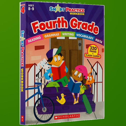 越学越聪明 美国小学四年级练习册 英文原版 Scholastic Smart Practice Workbook 学乐英语阅读语法词汇写作数学 英文版进口书籍 商品图3