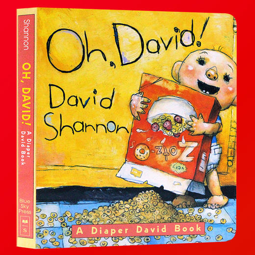 英文原版进口儿童绘本 Oh, David! A Diaper David Book 噢 大卫宝宝的故事 香农No David系列 吴敏兰推荐书单撕不烂纸板书 3-5岁 商品图1