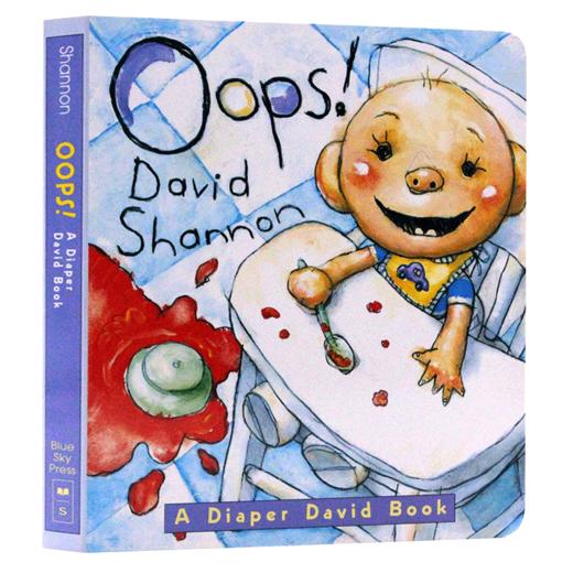 吴敏兰书单推荐 Oops! A Diaper David Book 英文原版 唬 大卫宝宝的故事 大卫不可以系列 大卫香农 英文版启蒙经典绘本进口书 商品图4