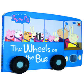 小猪佩琪英文原版 Peppa Pig The Wheels on the Bus 纸板书 英文版儿歌童谣绘本游戏 廖彩杏书单 小猪佩奇玩具书 正版进口书