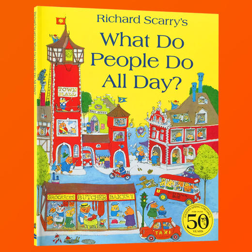 Richard Scarry 忙忙碌碌镇 英文原版绘本 What Do People Do All Day 斯凯瑞金色童书 英语单词认知书籍 进口原版儿童启蒙早教书 商品图2