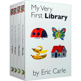 我的图书馆4册 儿童英文原版绘本 My Very First Library 艾瑞卡尔爷爷Eric Carle经典英语启蒙纸板书 color words numbers