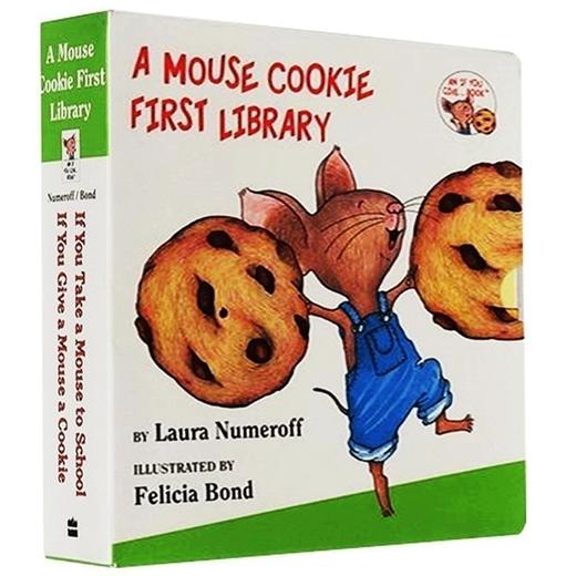 英文原版 If You Give a Mouse a Cookie 要是你给老鼠吃饼干2册纸板书 Take a Mouse to School 幼儿启蒙认知绘本 廖彩杏书单 商品图0