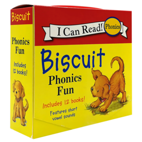 Biscuit Phonics Fun 小饼干狗自然拼读儿童绘本读物12本盒装 英文原版 My First I Can Read 汪培珽推荐 英文版图画书 进口书