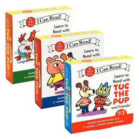 英文原版绘本 I can read Learn to Read with Tug the Pup and Friends 1-3盒装 幼儿英语启蒙认知分级读物 英文版进口书正版现货