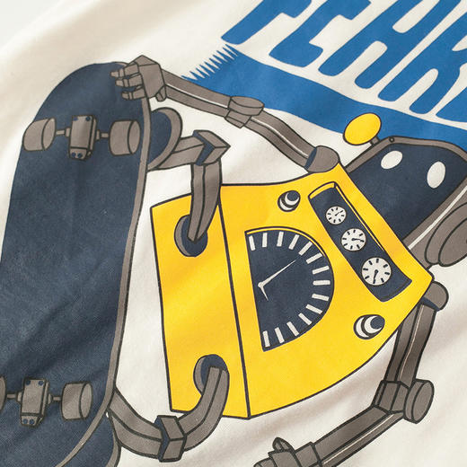 咕噜日记 男童无畏机器人长袖纯棉T恤 商品图4