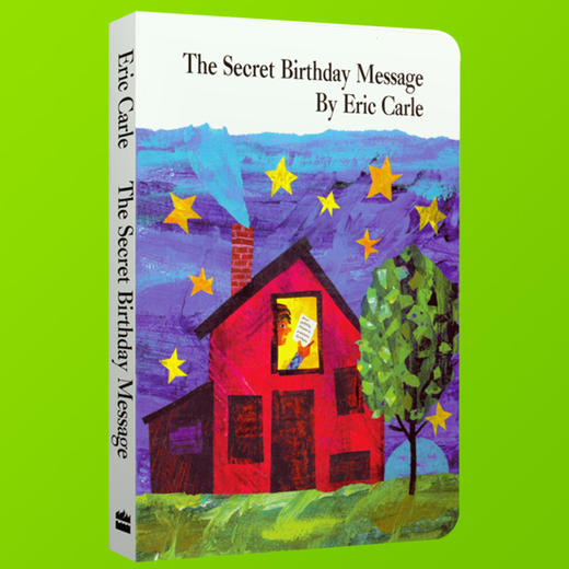 英文原版纸板书 Eric Carle:The Secret Birthday Message Board Book 秘密的生日信息 英文版进口绘本 艾瑞卡尔爷爷 商品图1