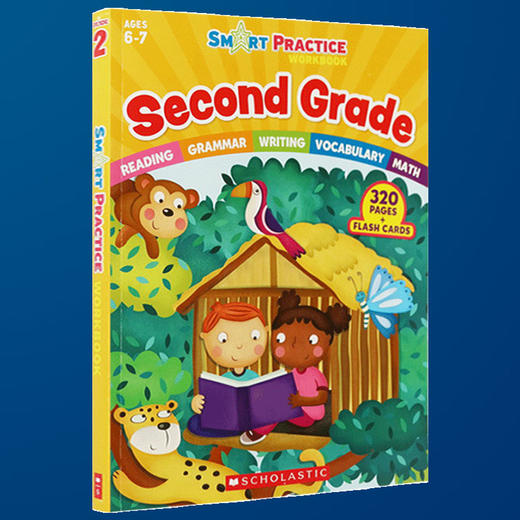 越学越聪明 美国小学二年级练习册 英文原版 Scholastic Smart Practice Workbook 学乐英语词汇拼读阅读写作数学 英文版 商品图2