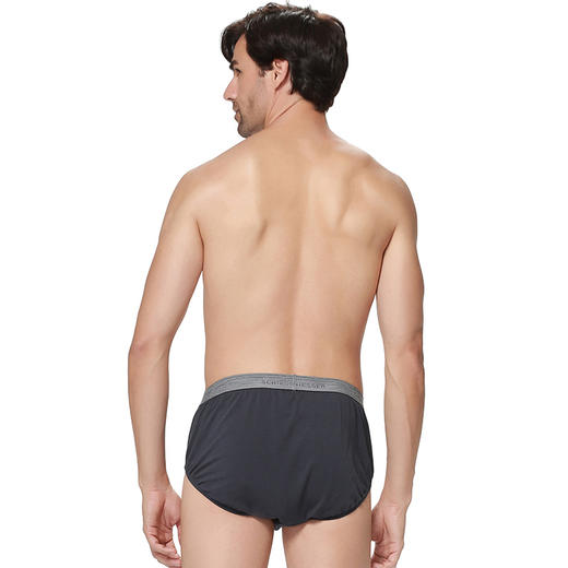 （清仓款，不退换，颜色随机，白色为主，宝蓝灰色）SCHIESSER/舒雅男士舒美棉三角内裤2条装    35/2058S 商品图1