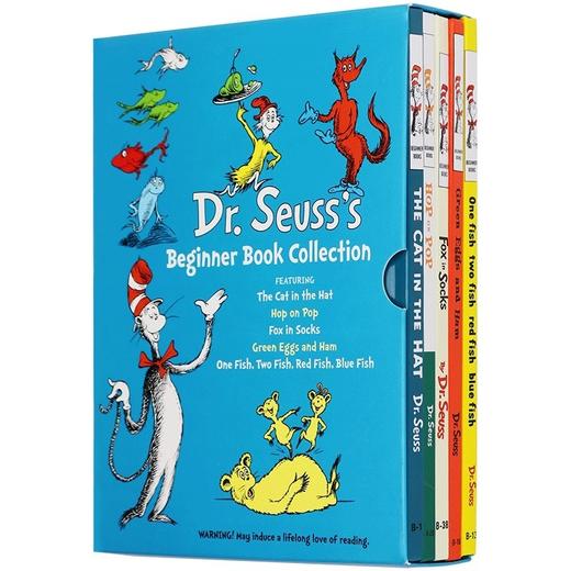 英文原版绘本 Dr. Seuss Beginner Book 苏斯博士入门故事书 英文版戴高帽的猫 5个故事 精装版 正版进口书籍 商品图0