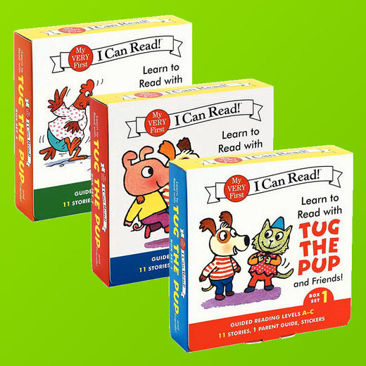 英文原版绘本 I can read Learn to Read with Tug the Pup and Friends 1-3盒装 幼儿英语启蒙认知分级读物 英文版进口书正版现货 商品图1