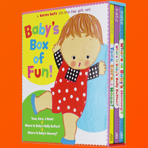 英文原版绘本 Karen Katz 卡伦卡茨经典翻翻书 Baby's Box of Fun 3本套装幼儿启蒙英语读物纸板书 早教图画故事书 英文版进口书 商品图2