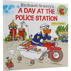 进口英文原版儿童绘本 Richard Scarry’s A Day at the Police Station 警察局的一天 英文版原版 斯凯瑞金色童书 启蒙进口书