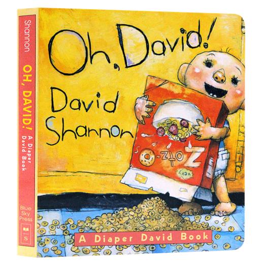 英文原版进口儿童绘本 Oh, David! A Diaper David Book 噢 大卫宝宝的故事 香农No David系列 吴敏兰推荐书单撕不烂纸板书 3-5岁 商品图4