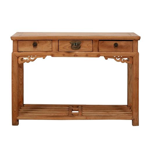 清晚期榉木古董家具三屉桌写字台书桌Q1405000735 Antique Beech wood Desk 商品图2
