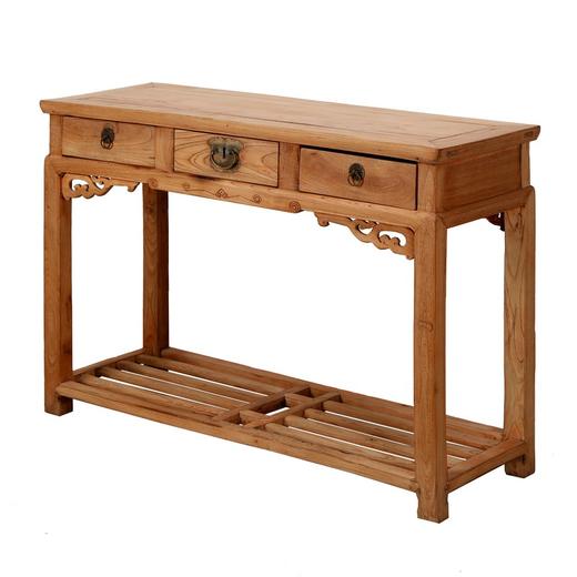 清晚期榉木古董家具三屉桌写字台书桌Q1405000735 Antique Beech wood Desk 商品图3