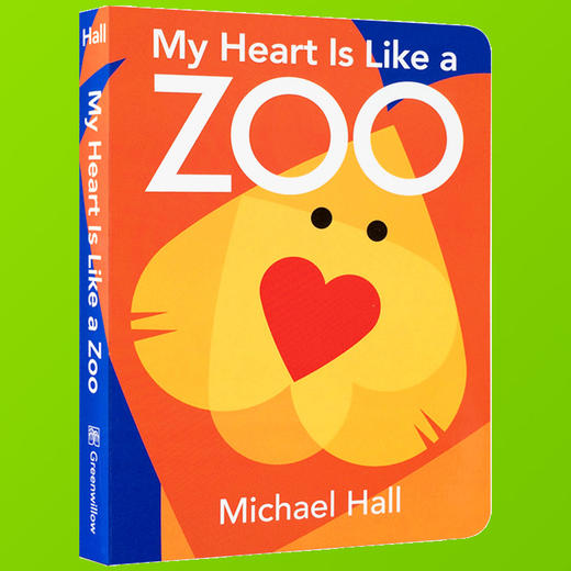 My Heart Is Like a Zoo 心形动物园 英文原版 0-3-6岁幼儿早教创意形状认知绘本 激发儿童想象力启蒙进口纸板书 Michael Hall 商品图1