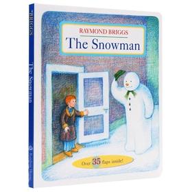 The Snowman 雪人趣味翻翻书 英文原版儿童绘本纸板书 Raymond Briggs 波士顿环球号角图画书奖 经典故事书 英文版进口书