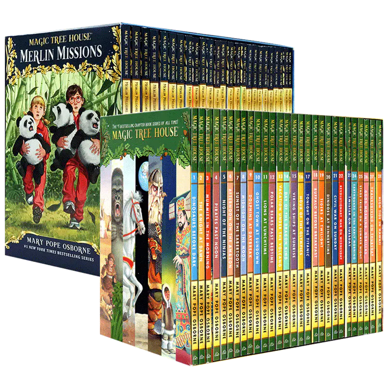 英文原版Magic Tree House 1-53 新版神奇树屋全册套装1-28 梅林的任务1