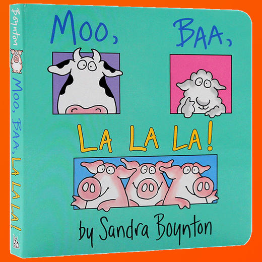 正版 英文原版绘本 Moo, Baa, La La La!  哞咩啦啦啦 0- 3岁儿童认知启蒙绘本 拟声词学习 亲子互动睡前读物 英文版 商品图2