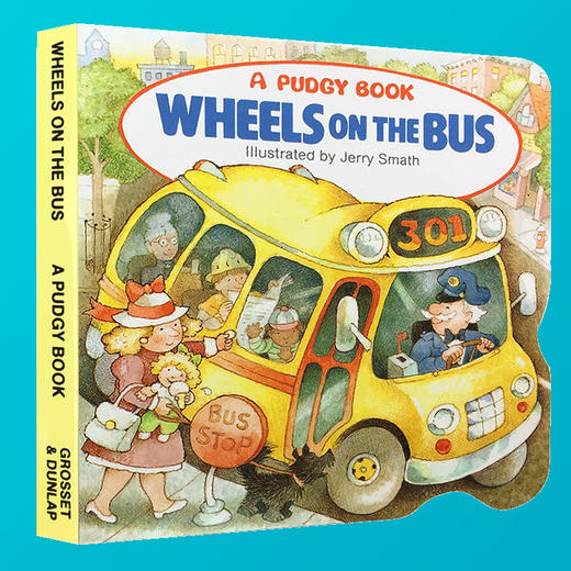 Wheels on the Bus 哗哗巴士 英文原版英语纸板书 亲子儿童绘本 巴士上的车轮 英文版睡前晚安童谣儿童歌曲图画书 商品图3