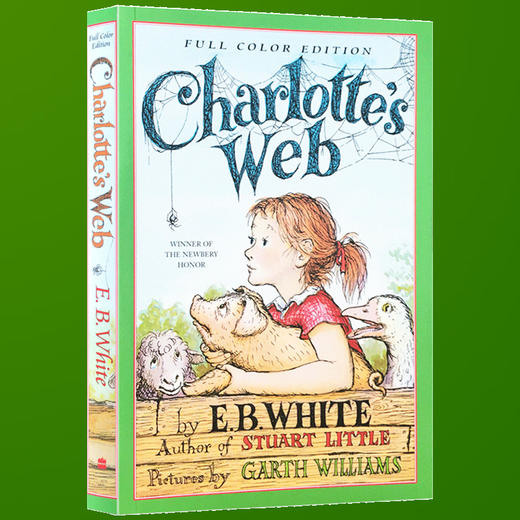 夏洛的网 全彩插图 Charlotte's Web 夏洛特的网 英文原版 中小学英语学习教程教材课外阅读书 少年儿童文学经典 畅销书籍7-12岁 商品图1