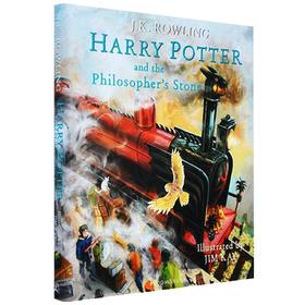 哈利波特与魔法石 英文原版小说 Harry Potter and the Philosopher s Stone 彩色插图大开本 彩色绘本 进口原版英文书 正版书籍