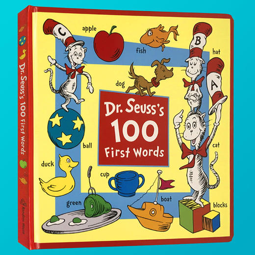 英文原版 Dr. Seuss's 100 First Words 苏斯博士100个初学英文单词 戴帽子的猫 商品图2