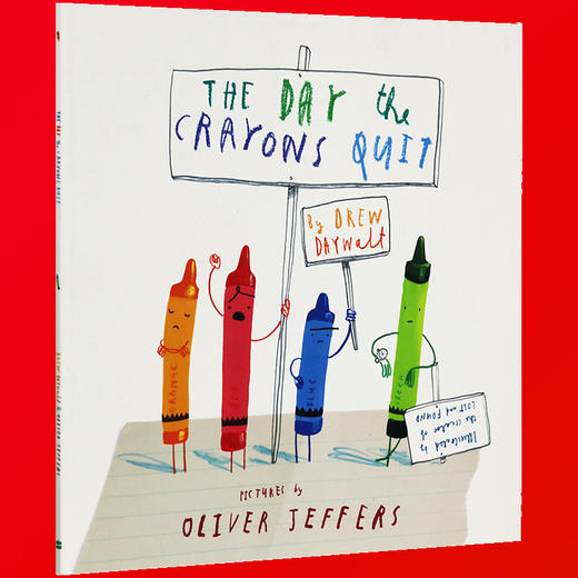 英文原版 The Day The Crayons Quit 小蜡笔大罢工 Oliver Jeffers 进口绘本  蜡笔辞职儿童趣味小故事 英语阅读启蒙图画书 商品图1