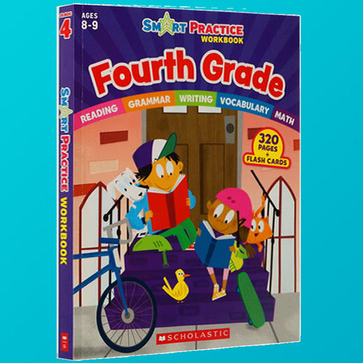 越学越聪明 美国小学四年级练习册 英文原版 Scholastic Smart Practice Workbook 学乐英语阅读语法词汇写作数学 英文版进口书籍 商品图1