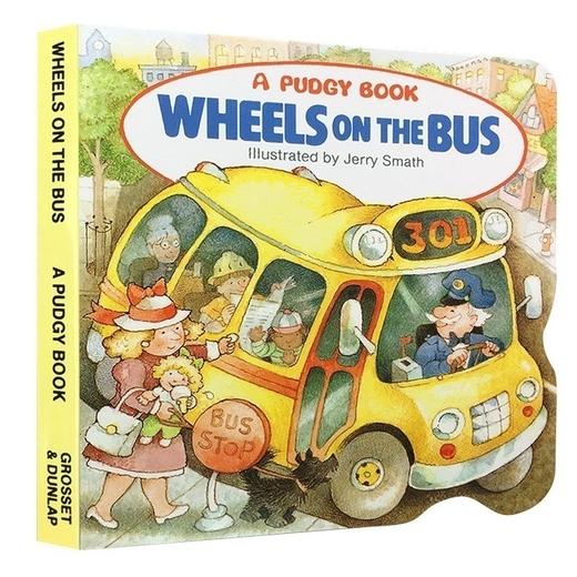 Wheels on the Bus 哗哗巴士 英文原版英语纸板书 亲子儿童绘本 巴士上的车轮 英文版睡前晚安童谣儿童歌曲图画书 商品图0