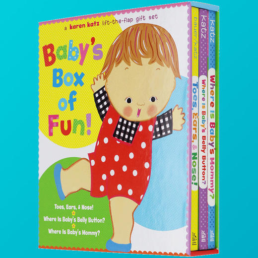 英文原版绘本 Karen Katz 卡伦卡茨经典翻翻书 Baby's Box of Fun 3本套装幼儿启蒙英语读物纸板书 早教图画故事书 英文版进口书 商品图1