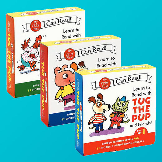 英文原版绘本 I can read Learn to Read with Tug the Pup and Friends 1-3盒装 幼儿英语启蒙认知分级读物 英文版进口书正版现货 商品图2