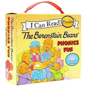 英文原版 Berenstain Bears Phonics Fun 贝贝熊自然拼读12本盒装启蒙绘本 I Can read 汪培珽 英语亲子育儿故事图画书 进口英文版