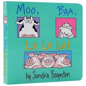 正版 英文原版绘本 Moo, Baa, La La La!  哞咩啦啦啦 0- 3岁儿童认知启蒙绘本 拟声词学习 亲子互动睡前读物 英文版