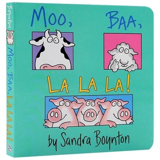 正版 英文原版绘本 Moo, Baa, La La La!  哞咩啦啦啦 0- 3岁儿童认知启蒙绘本 拟声词学习 亲子互动睡前读物 英文版 商品图0