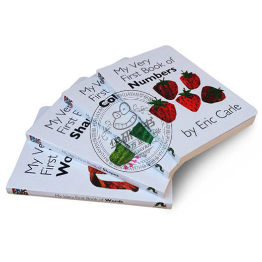 我的图书馆4册 儿童英文原版绘本 My Very First Library 艾瑞卡尔爷爷Eric Carle经典英语启蒙纸板书 color words numbers 商品图1