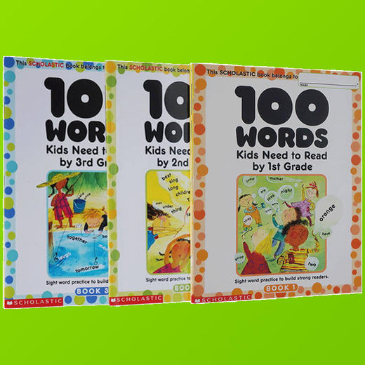 美国小学1-3年级必须掌握100个单词套装 Words Kids Need to Read 100个词汇套装 sight word练习册 英文原版正版进口书籍 商品图1