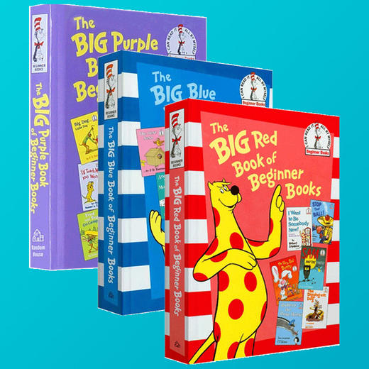 英文原版进口绘本 苏斯博士大红蓝紫书3册合集 The Big Purple Book of Beginner Books Dr Seuss 英文版儿童启蒙图画故事书单 商品图2