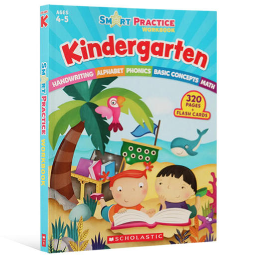 越学越聪明 美国学前班练习册英文原版 Scholastic Smart Practice Workbook Kindergarten 英文版学乐英语字母书写自然拼读进口书 商品图1