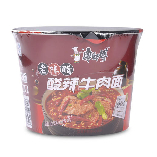 促康师傅酸辣牛肉桶面106g桶装09010029