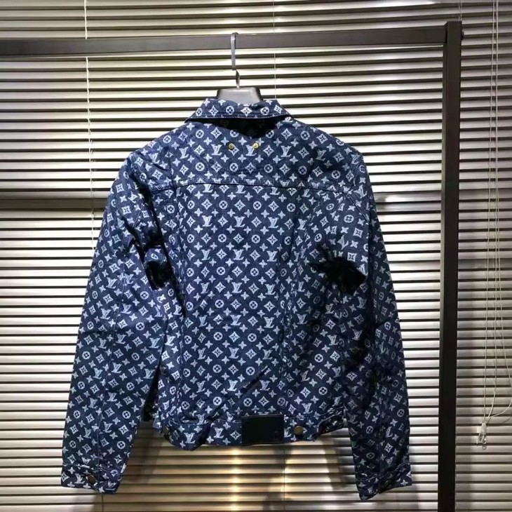 珍原货lvxvivienne薇薇安太阳花深蓝老花满logo牛仔夹克外套