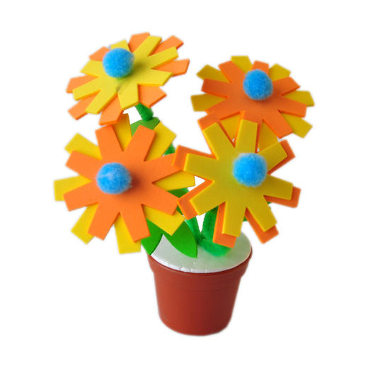 MEIKE  花花小盆栽DIY材料包创意仿真盆栽花束教师节送给老师礼物 商品图2