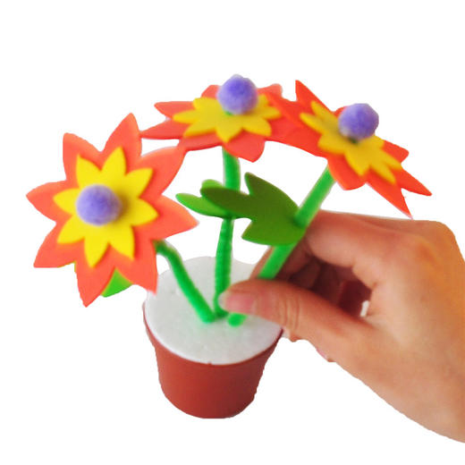 MEIKE  花花小盆栽DIY材料包创意仿真盆栽花束教师节送给老师礼物 商品图4