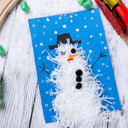 圣诞节装饰纸丝雪人手工材料包diy创意小礼物幼儿园课后圣诞树 商品图2