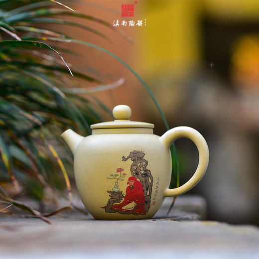 陈学  彩填人物壶 商品图0
